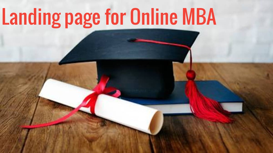 landing page for online MBA